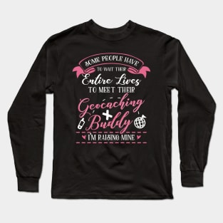 Geocaching Mom and Baby Matching T-shirts Gift Long Sleeve T-Shirt